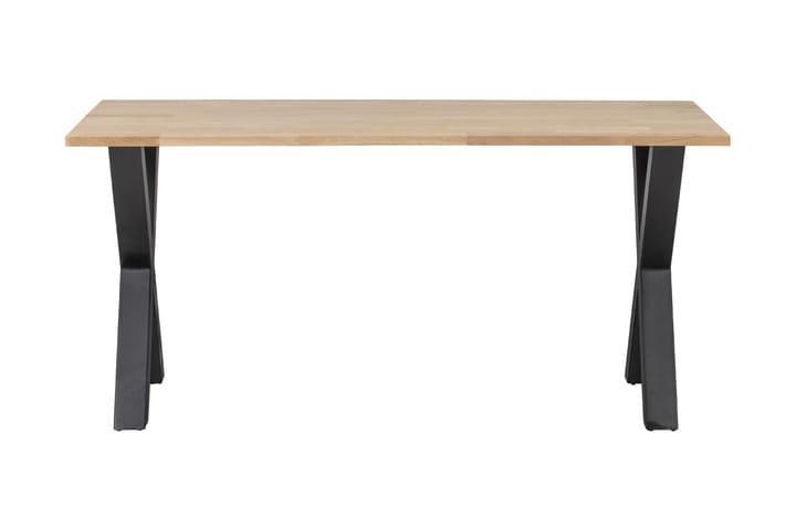 Spisebord Tuor X-Formet Ben 180 cm Ubehandlet - Eik / Svart - Møbler - Bord - Spisebord & kjøkkenbord
