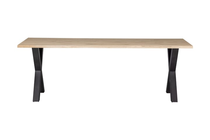 Spisebord Tuor X-Formet Ben 220 cm - Eik / Svart - Møbler - Bord - Spisebord & kjøkkenbord