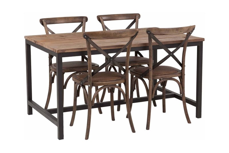 Spisebord Vintage 140 cm - Brun|Svart - Møbler - Bord - Spisebord & kjøkkenbord