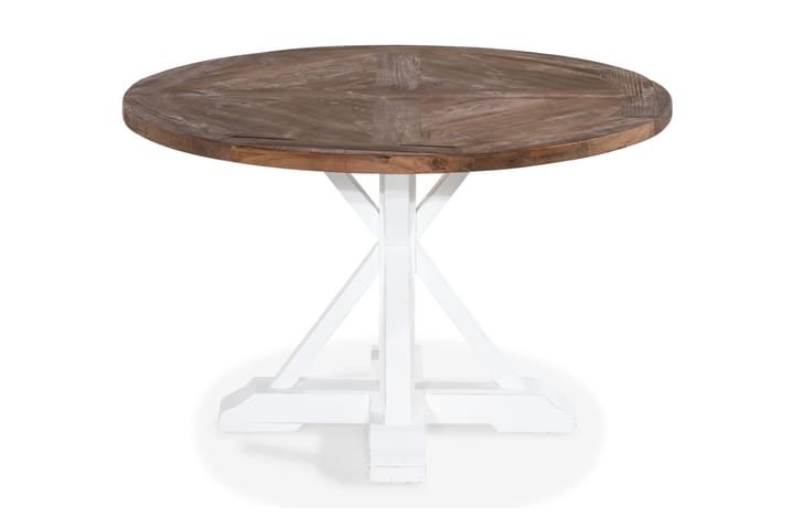 Spisebord Yorkshire 120 cm Rund - Natur|Hvit - Møbler - Bord - Spisebord & kjøkkenbord