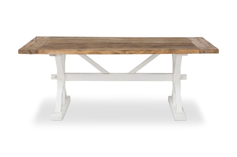 Spisebord Yorkshire Forlengningsbart 200 cm - Vintage Natur|Hvit - Møbler - Bord - Barbord & ståbord