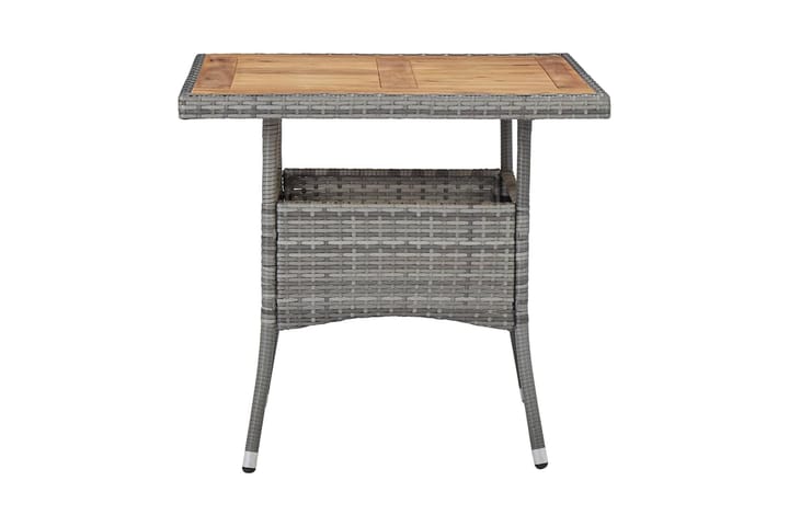 Utendørs spisebord grå polyrotting og heltre akasie - Grå - Møbler - Bord - Spisebord & kjøkkenbord