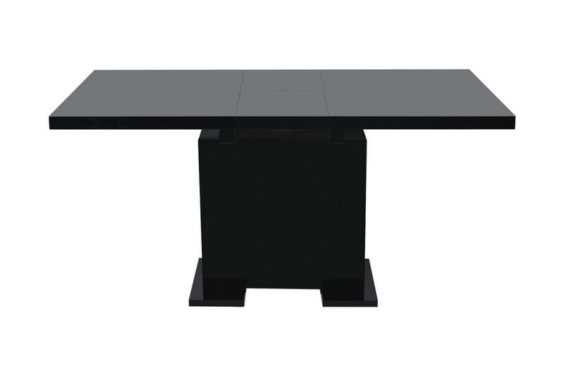 Uttrekkbart spisebord høyglans svart - Svart - Møbler - Bord - Spisebord & kjøkkenbord