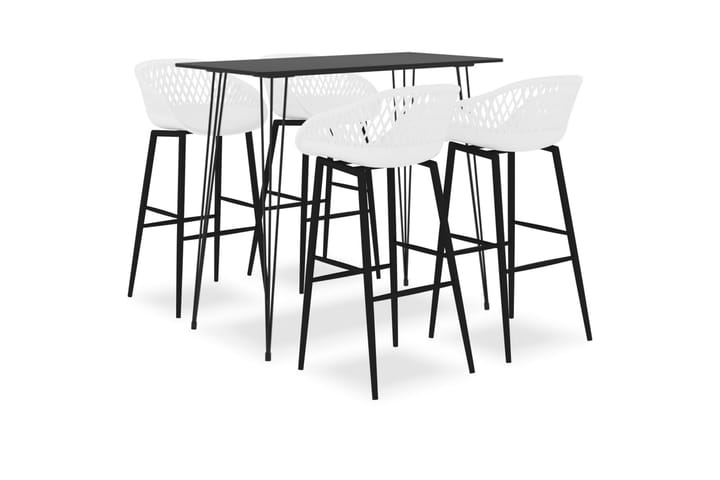Barsett 5 deler svart og hvit - Møbler - Bord - Spisegrupper