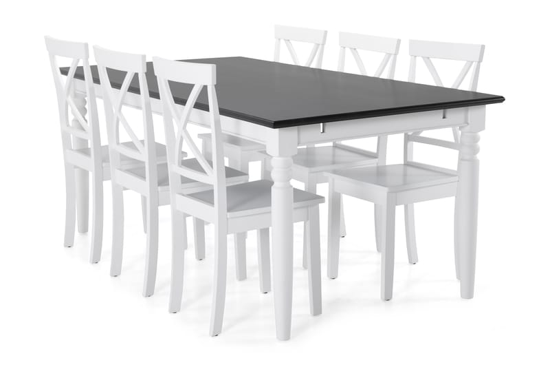 Spisebord Hampton med 6 Nadica stoler
