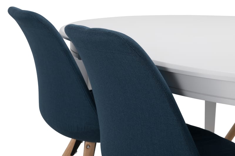 Spisebord Lowisa med 4 Anton stoler - Hvit|Blå - Møbler - Bord - Spisegrupper