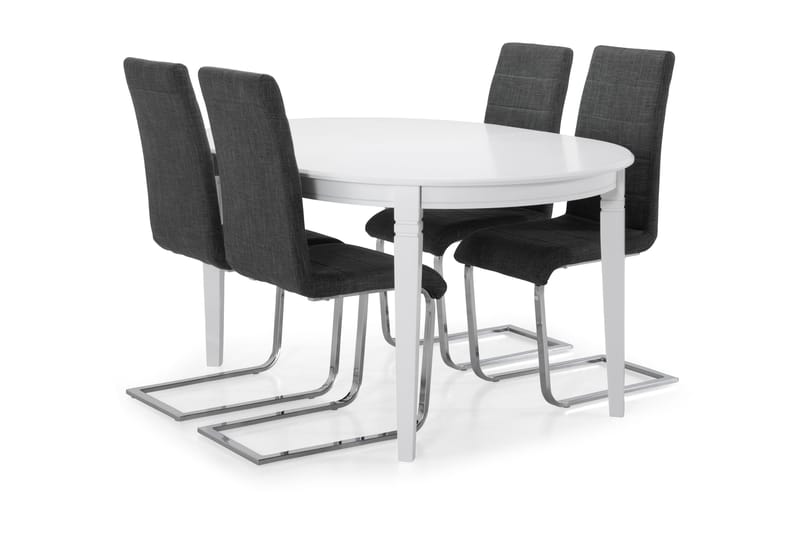Spisebord Lowisa med 4 Jack stoler - Grå - Møbler - Bord - Spisegruppe