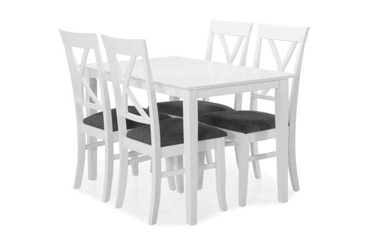 Spisebord Matilda med 4 Twain stoler - Hvit - Møbler - Bord - Spisegrupper