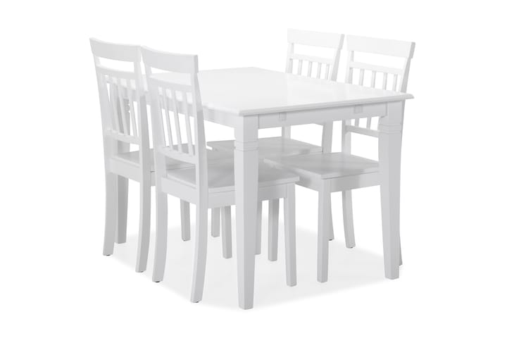 Spisebord Twain med 4 Catskill stoler - Hvit - Møbler - Bord - Spisegrupper
