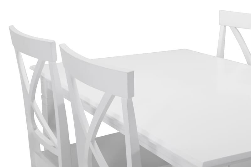 Spisebord Twain med 4 Nadica stoler - Hvit - Møbler - Bord - Spisegruppe