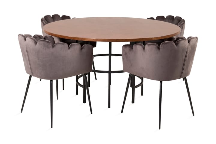 Spisegruppe Copenhagen med 4 Limhamn Spisestoler Grå - Furniture Fashion - Møbler - Bord - Spisegrupper