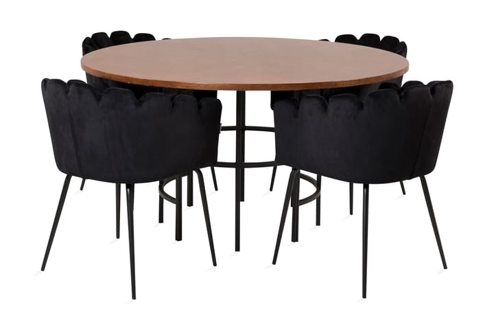 Spisegruppe Copenhagen med 4 Limhamn Spisestoler Svart - Furniture Fashion - Møbler - Bord - Spisegrupper