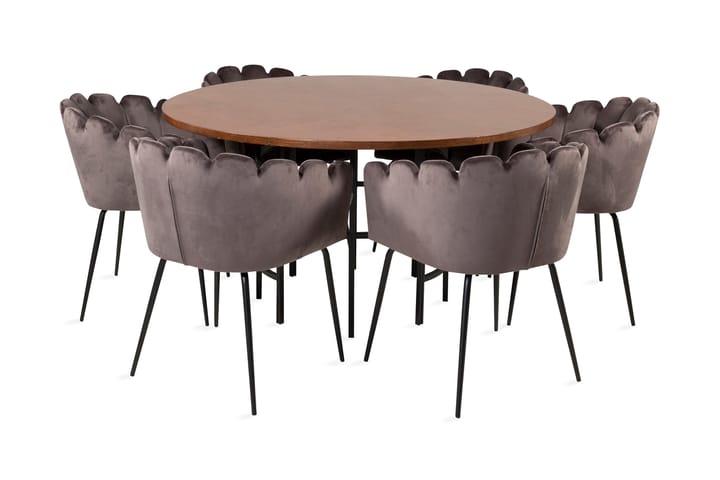 Spisegruppe Copenhagen med 6 Limhamn Spisestoler Grå - Furniture Fashion - Møbler - Bord - Spisebord & kjøkkenbord