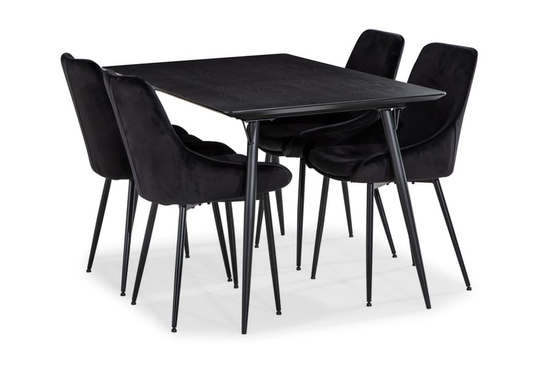 Spisegruppe Steph 140 cm med 4 Bergviken Kjøkkenstoler - Møbler - Bord - Spisegrupper