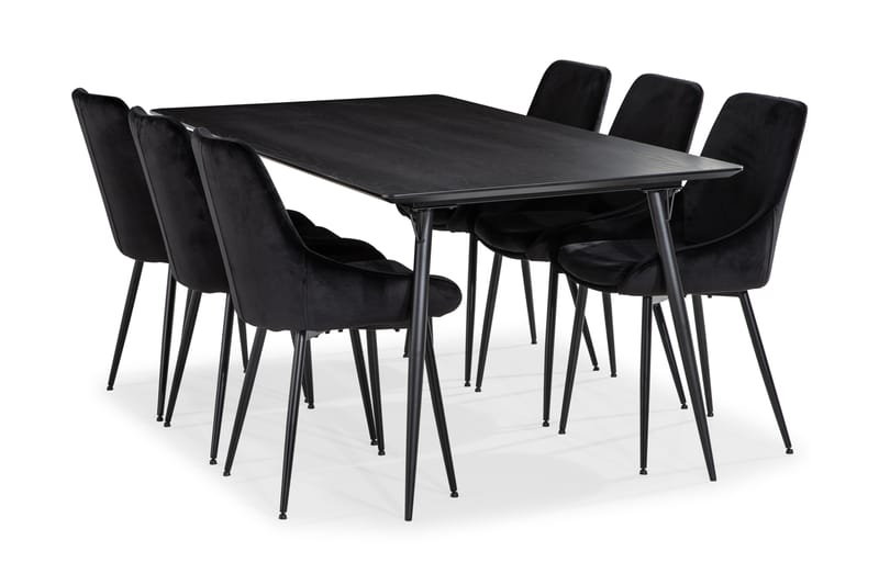 Spisegruppe Steph 180 cm med 6 Bergviken Kjøkkenstoler - Møbler - Bord - Spisegruppe