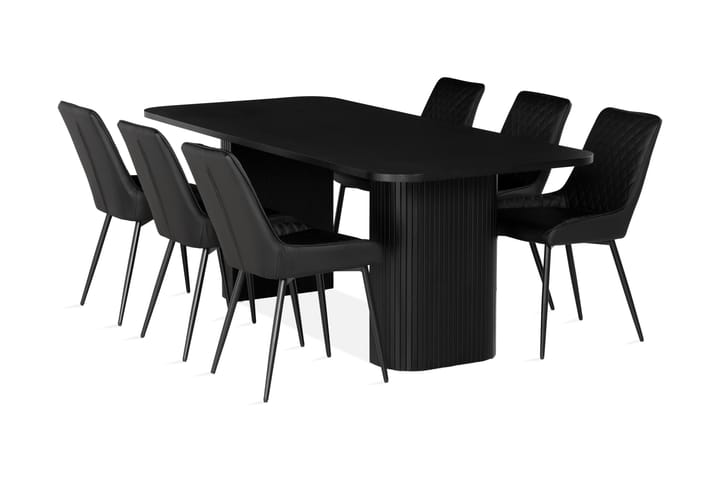 Spisegruppe Uppveda 200 cm inkl. 6 Allavare stoler