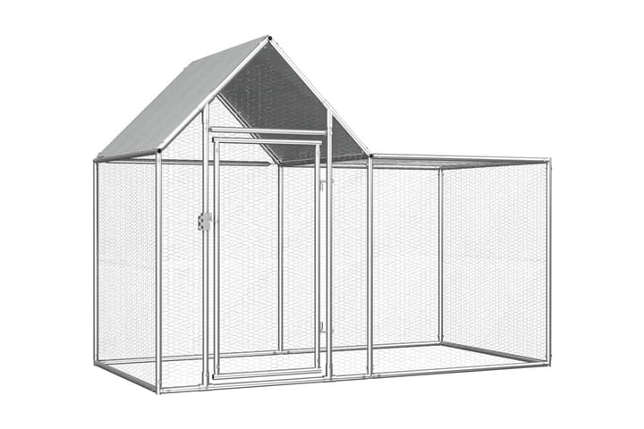 Hønsehus 2x1x1,5 m galvanisert stål - Møbler - Husdyrmøbler - Bur & Transportbur