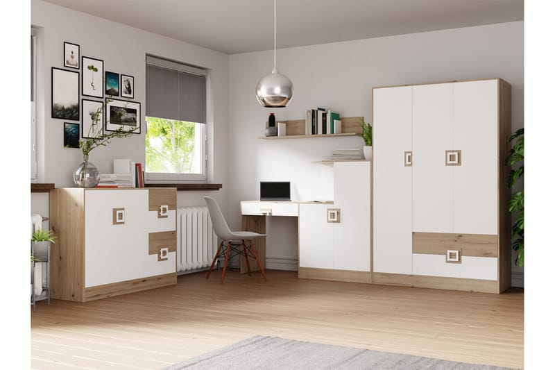 Hermanboda kontormøbler - Tre / Natur / Hvit - Oppbevaring - Oppbevaringsmøbler - Møbelsett til stue