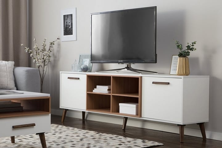 TV-benk Alloa 40x180 cm - Hvit - Møbler - TV- & Mediamøbler - TV benk & mediabenk