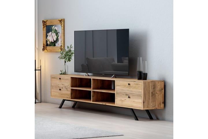 TV-benk Betao Ventura 180 cm - Mørkebrun/Svart - Møbler - TV- & Mediamøbler - TV-benk & mediabenk