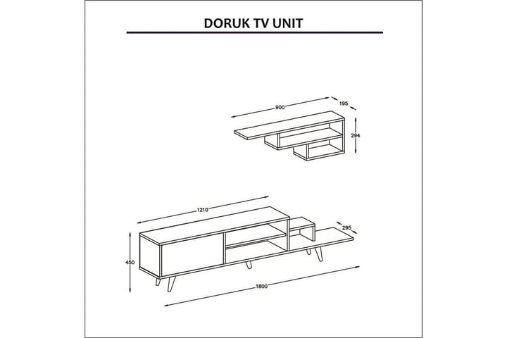 TV-benk Doruk - Homemania - Møbler - TV- & Mediamøbler - TV-benk & mediabenk