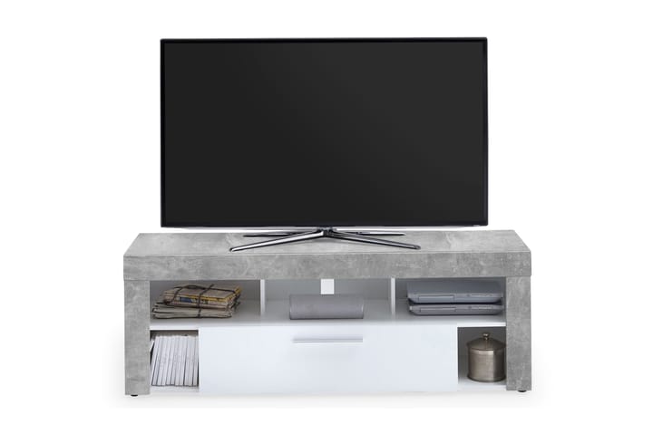 TV-benk Eriza 150 cm - Hvit|Betong - Møbler - TV- & Mediamøbler - TV-benk & mediabenk