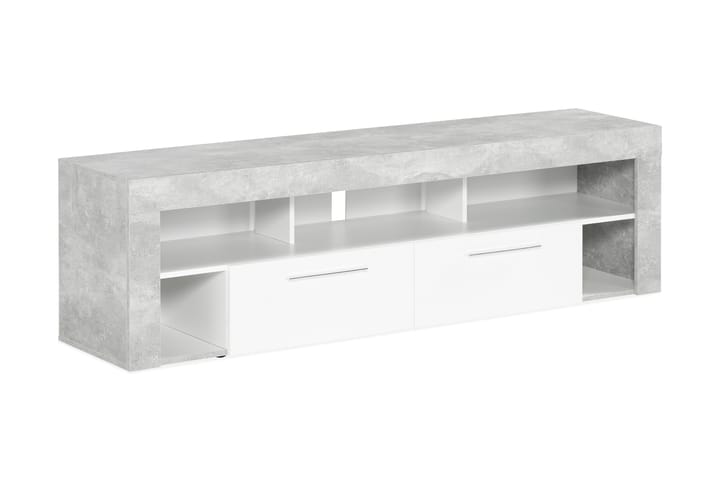 TV-benk Eriza 180 cm - Hvit|Betong - Oppbevaring - Oppbevaringsmøbler - Sideboard & skjenk