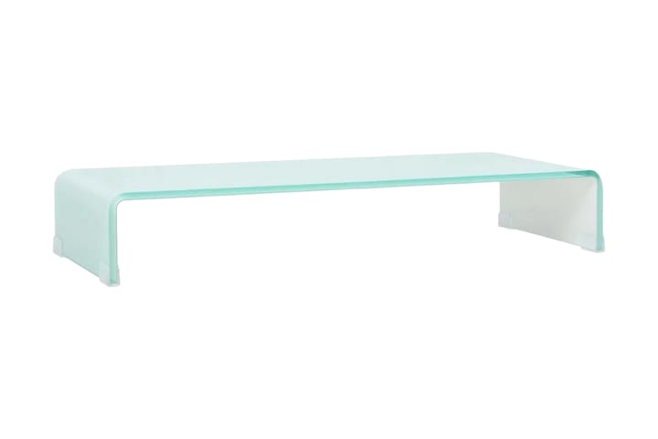 TV-benk glass hvit 80x30x13 cm - Hvit - Møbler - TV- & Mediamøbler - TV-benk & mediabenk