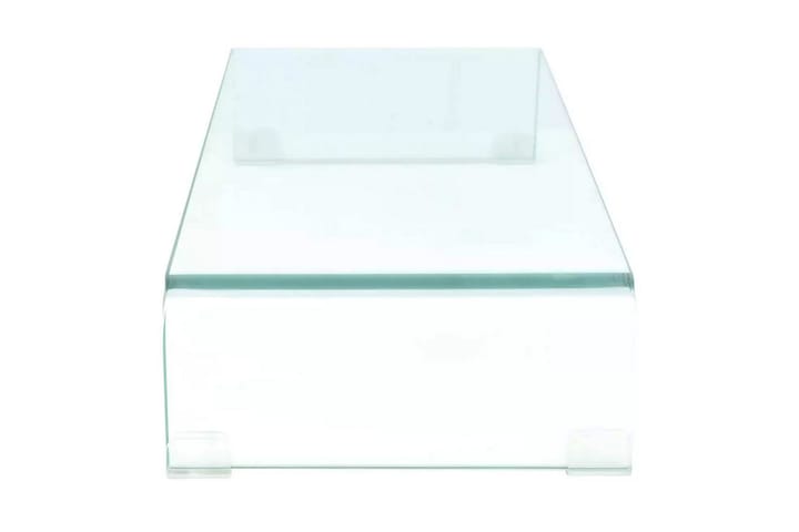 TV-benk glass klar 70x30x13 cm - Gjennomsiktig - Møbler - TV- & Mediamøbler - TV-benk & mediabenk