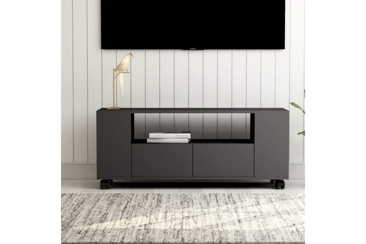 TV-benk grå 120x35x43 cm sponplate - Grå - Møbler - TV- & Mediamøbler - TV-benk & mediabenk