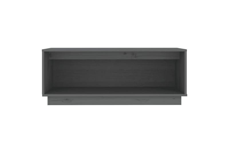 TV-benk grå 90x35x35 cm heltre furu - Grå - Møbler - TV- & Mediamøbler - TV benk & mediabenk
