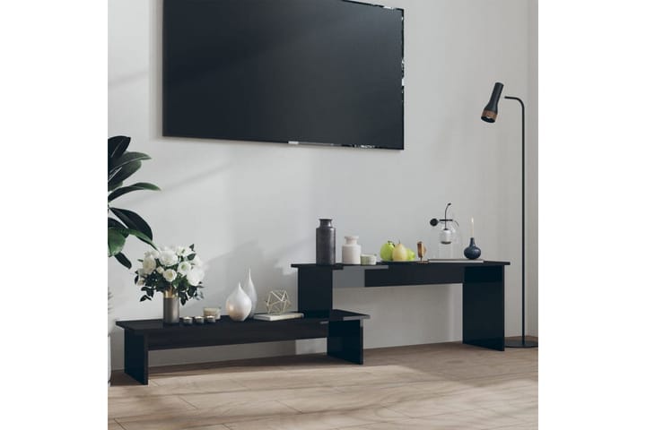 TV-benk høyglans svart 180x30x43 cm sponplate - Svart - Møbler - TV- & Mediamøbler - TV benk & mediabenk