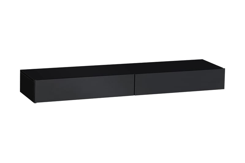 Tv-benk Helgabo 140 cm Vegghengt LED-belysning - Svart - Møbler - Bord - Kontorbord - Skrivebord