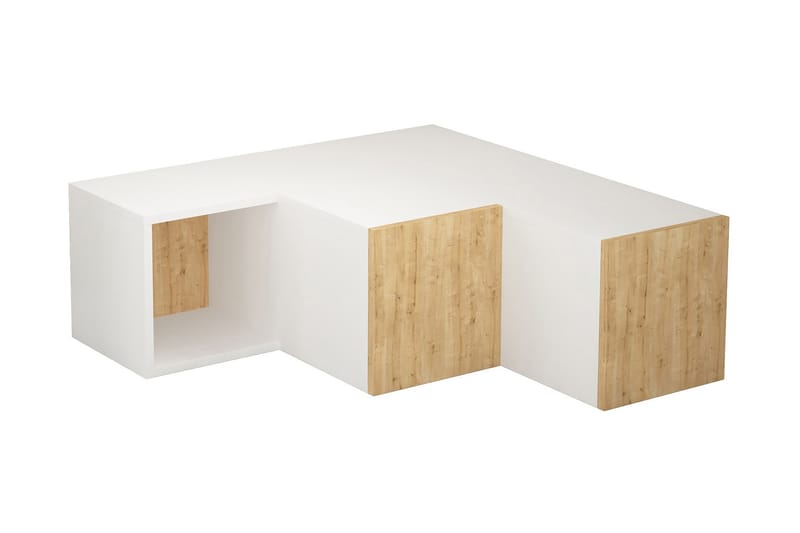 TV-Benk Lindome 90 cm - Hvit|Brun - Oppbevaring - Oppbevaringsmøbler - Sideboard & skjenk