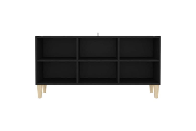 TV-benk med ben i heltre svart 103,5x30x50 cm - Svart - Møbler - TV- & Mediamøbler - TV-benk & mediabenk