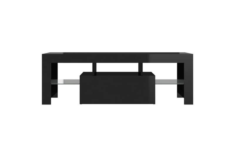 TV-benk med LED-lys høyglans svart 120x35x40 cm - Svart - Møbler - TV- & Mediamøbler - TV benk & mediabenk