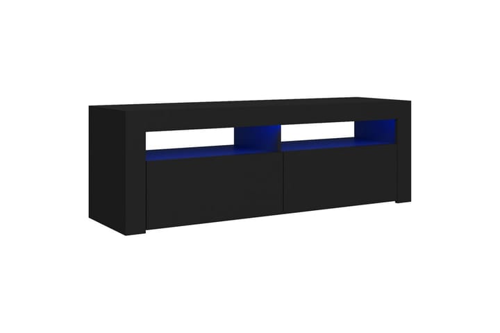 TV-benk med LED-lys svart 120x35x40 cm - Svart - Møbler - TV- & Mediamøbler - TV-benk & mediabenk