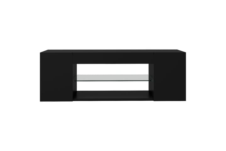 TV-benk med LED-lys svart 90x39x30 cm - Svart - Møbler - TV- & Mediamøbler - TV benk & mediabenk