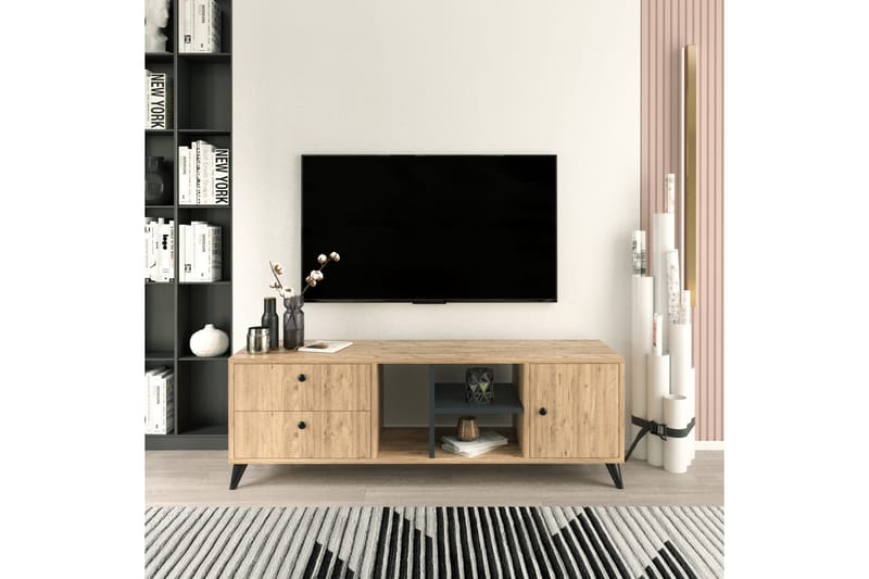 TV-benk Oxaca 150 cm - Natur - Møbler - TV- & Mediamøbler - TV-benk & mediabenk