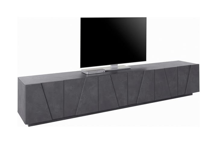 Tv-benk Pinsac 244 cm 6 Dører - Antrasitt - Møbler - TV- & Mediamøbler - TV-møbelsett