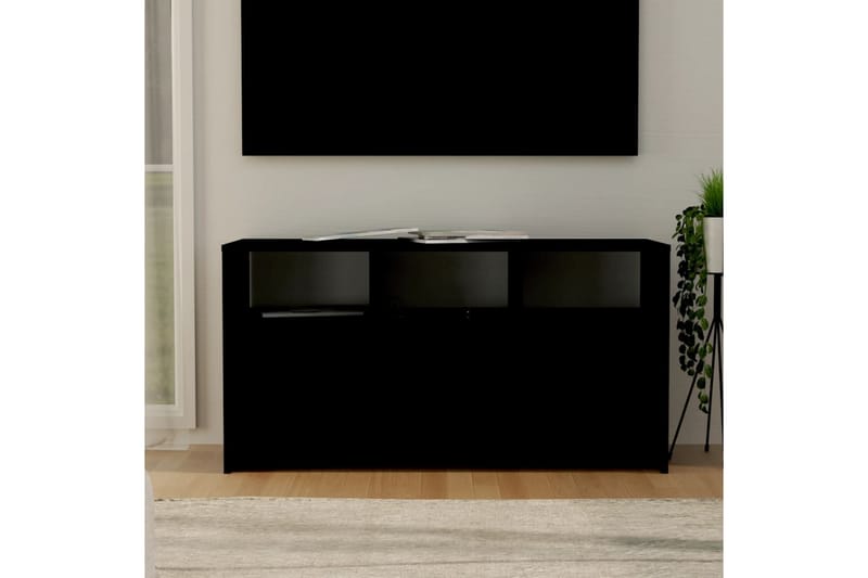 TV-benk svart 102x37,5x52,5 cm sponplate - Svart - Møbler - TV- & Mediamøbler - TV-benk & mediabenk