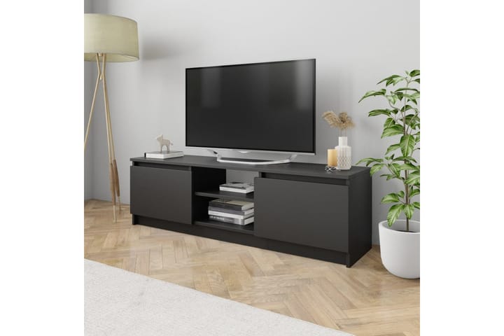 TV-benk svart 120x30x35,5 cm sponplate - Svart - Møbler - TV- & Mediamøbler - TV-benk & mediabenk