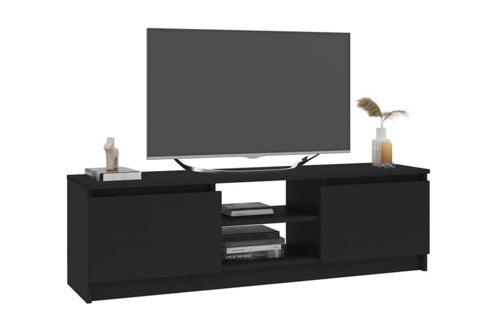 TV-benk svart 120x30x35,5 cm sponplate - Svart - Møbler - TV- & Mediamøbler - TV-benk & mediabenk