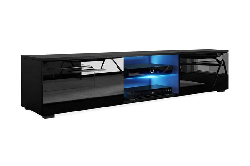 TV-benk Terisa 140 cm LED-belysning - Svart - Møbler - Bord - Spisebord & kjøkkenbord