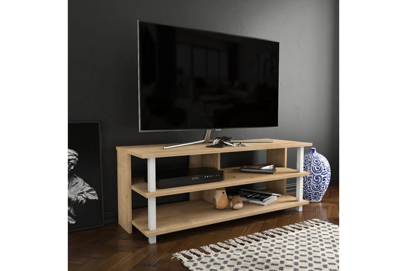 Tv-benk Zakkum 120x47,4 cm - Hvit - Møbler - TV- & Mediamøbler - TV benk & mediabenk