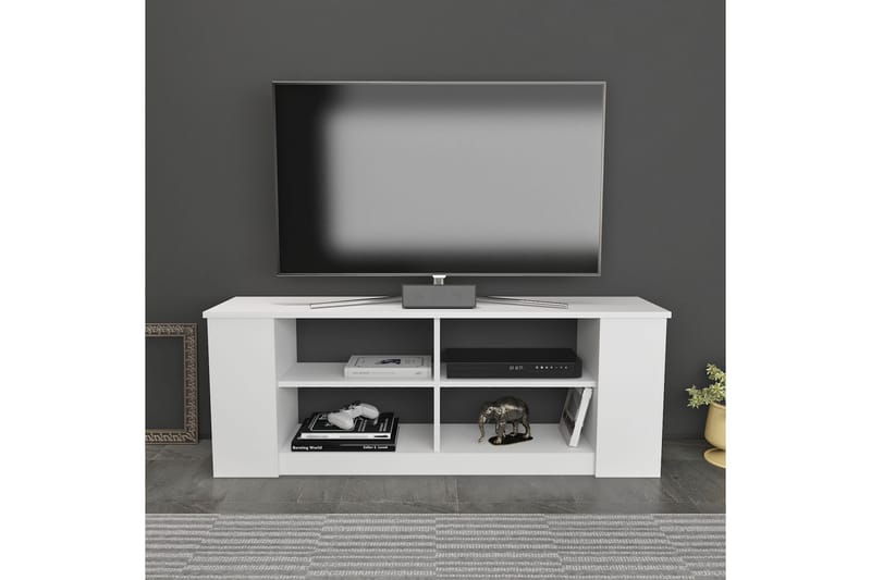 Tv-benk Zakkum 140x51,8 cm - Hvit - Møbler - TV- & Mediamøbler - TV benk & mediabenk
