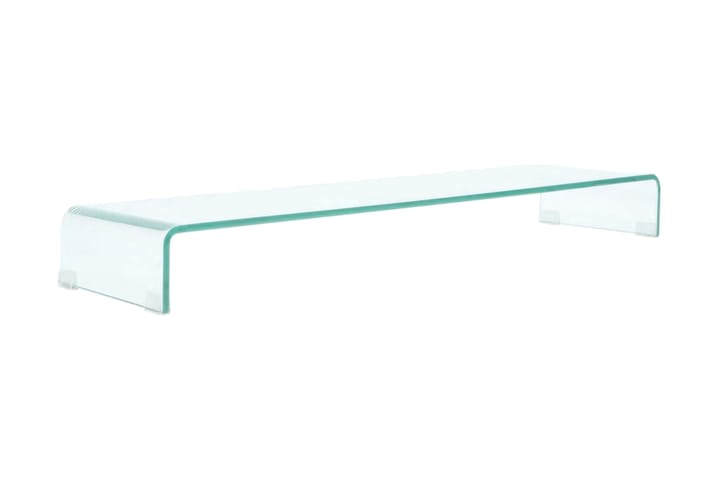 TV-benk glass klar 110x30x13 cm - Gjennomsiktig - Oppbevaring - Hylle - Vegghylle