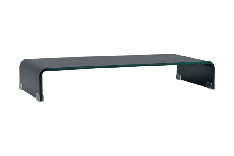 TV-benk glass svart 80x30x13 cm - Svart - Møbler - Bord - Kontorbord - Skrivebord