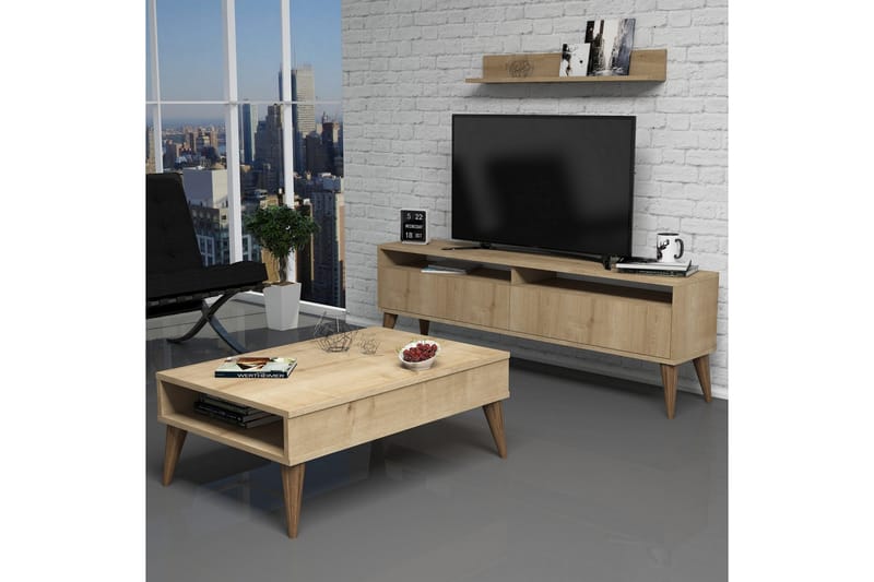 Møbelsett Stue Nyarai 150 cm - Eik - Møbler - TV- & Mediamøbler - TV-møbelsett