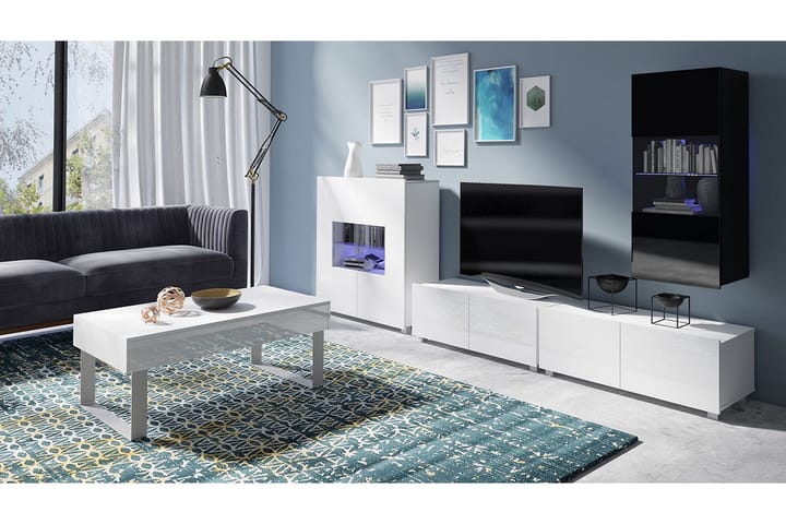 Mediamøbel Calabrini - Hvit - Oppbevaring - Oppbevaringsmøbler - Møbelsett til stue